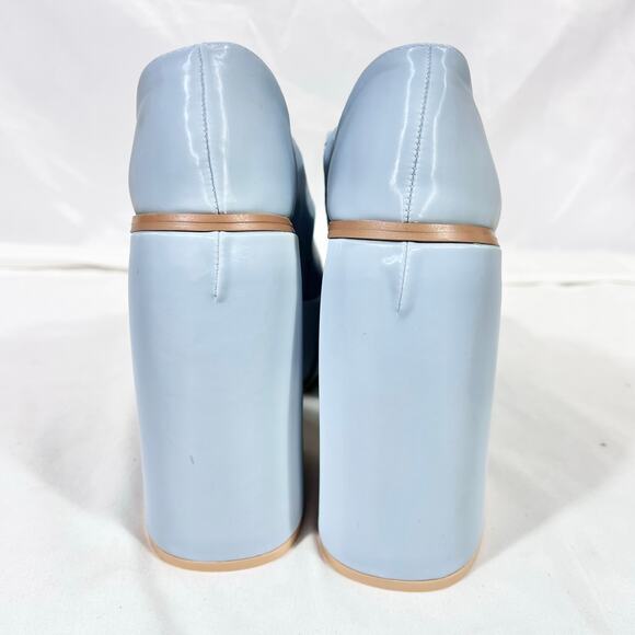 Ocho Toros Platform Heels Women 8 Tampico Baby Blue T-Strap Chunky Mary Jane New - Picture 11 of 16
